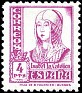 Spain 1937 Isabel La Catolica 4 Ptas Lila Edifil 829